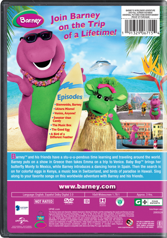 Barney Barney's Worldwide Adventure! Own & Watch Barney Barney's
